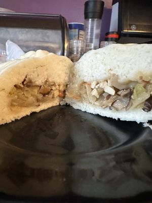 Inside the bun!  at Blue Taro in Rochester