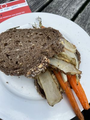 Hummus sandwich   at Hotel Buiten in Amsterdam