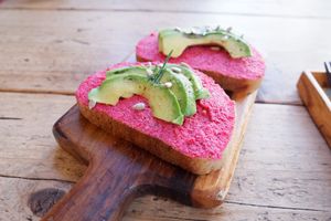 Beetroot/avocado open sandwich thing. at Bad Farmer's in Seoul