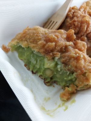 Pea bomb 😋😋 at Capplemans Fish and Chips in Scarborough