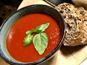 tomato soup at Dean & David - Hauptbahnhof Express in Berlin