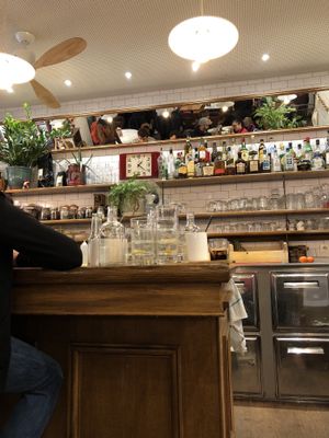 Ambiance and bar selection  at Loulou Friendly Diner in Paris