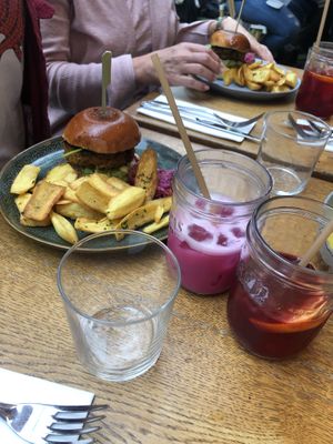 Vegetarian burger  at Loulou Friendly Diner in Paris