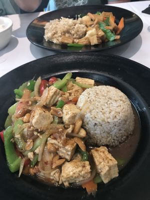 Tofu option can be fried or steamed at Rice Thai  in Boynton Beach