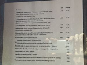 Menu 1 at Raices in Pamplona