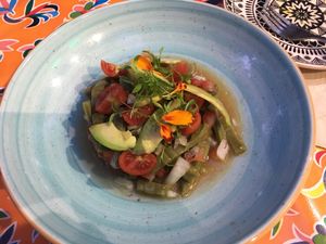 Salad (caution: tell them you want it without cheese!)  at Mano de Santo in Sevilla