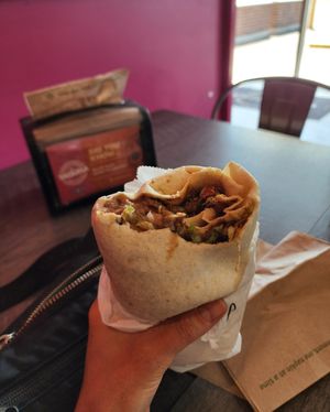 La Taquisa Vegan Mole and Beyond Chorizo Burrito - delicious! at La Taquisa in Langford