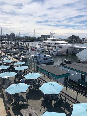 Enjoy the spectacular views of the Inner Harbour! at Lido Waterfront Bistro in Victoria