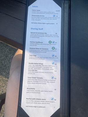 Menu Aug 2024  at Lido Waterfront Bistro in Victoria