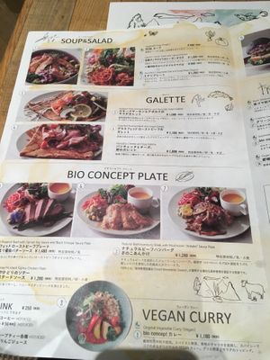 Menu at Gelato Pique Cafe in Kyoto