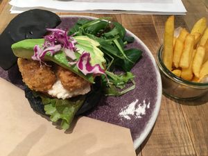 Burger at Gelato Pique Cafe in Kyoto