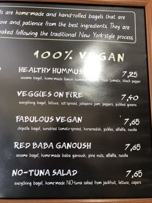 The vegan options for fresh bagels at the time!  at BetterBagels Bakery in Leiden