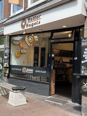 Store front  at BetterBagels Bakery in Leiden