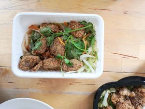 Udon noodles with vegan crispy duck at Nammi in Berlin