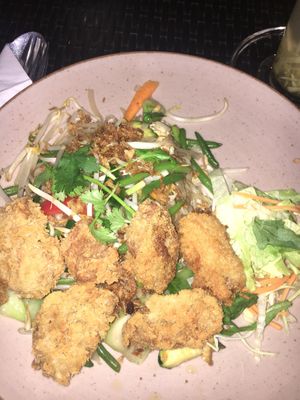 vegan crispy duck with rice band noodles, slad,vegetables  at Nammi in Berlin