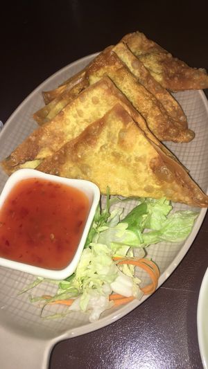bags with tofu and sauce  at Nammi in Berlin