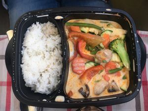 vegan curry with coconut, rice and vegetable  at Nammi in Berlin