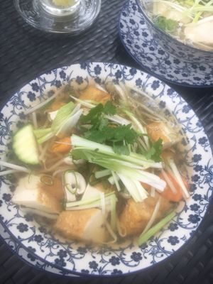 Pho with vegetables and noodles  at Nammi in Berlin
