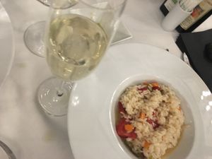 Wine & Vegan Risotto  at Leonardo Restaurant  in Bansko