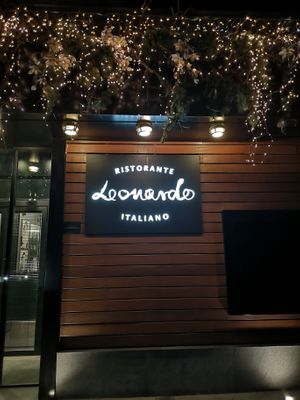 Entrance from outside.  at Leonardo Restaurant  in Bansko