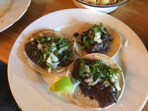 Tacos/ frijoles Vegan order   at El Pachuco in Barcelona