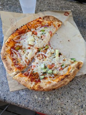 Spicy red sauce base, good flavor. at Mod Pizza in Silverdale