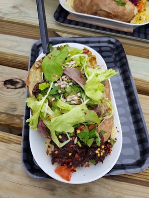 Take as many toppings as you like at Kumpir The Happy Potato in Luxembourg City