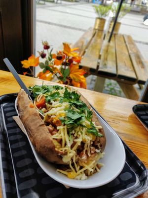 Jacket potato at Kumpir The Happy Potato in Luxembourg City