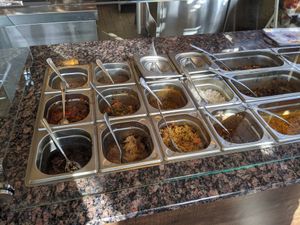 Vegan toppings at Kumpir The Happy Potato in Luxembourg City