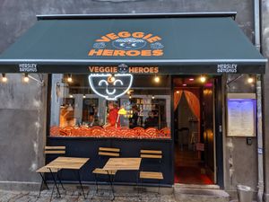 view from the street at Veggie Heroes - Viktoriagade in Copenhagen