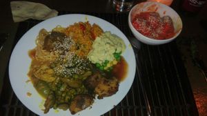 From the buffet at Veggie Heroes - Viktoriagade in Copenhagen