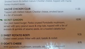 Vegan option at Haché Burgers in South West London