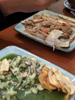 The food was so good we forgot to take a pic till we were halfway through :p at Armonia in La Paz