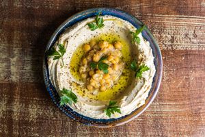 Hummus at Melabes in West London