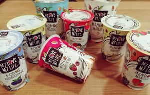 My Love My Life vegan yoghurts at EKO Market in Ljubljana