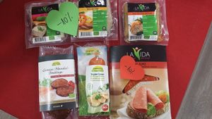 Vegan LaVida products at EKO Market in Ljubljana
