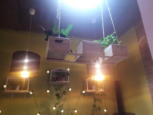 Overhead decorations inside at co Jak co in Poznan