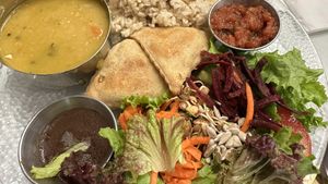 Samosa platter  at Peace-Garden in Ottawa