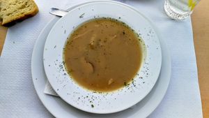 Mushroom soup. Can be made vegan. at Ošterija Na Planinci in Sezana