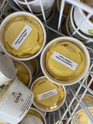 Revival vegan ice cream in the cooler - Passion fruit mango coconut    at Carmel Belle in Carmel-by-the-sea