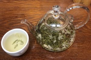 One of the many Chinese teas served at Moli at Moli Tea House in Shrewsbury