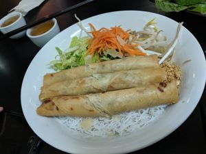 Dry noodle bowl (with peanut sauce) at Authentic Vietnamese Pho House in Stittsville