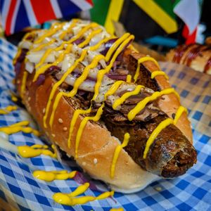 Classic British Cumberland Hotdog 🌭 at Vausages in Lichfield