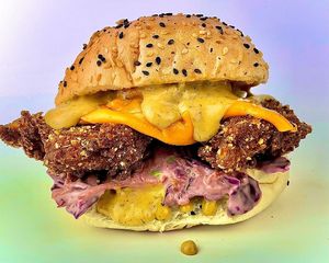 'The World's Your Oyster' Burger at Vausages in Lichfield