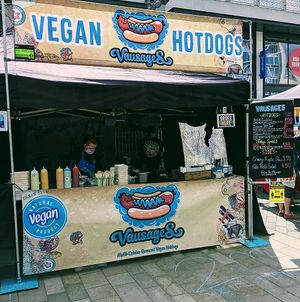 Stall at vegan market event at Vausages in Lichfield