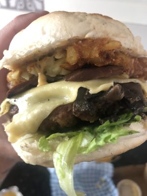 Swiss Stack Burger  at Vausages in Lichfield