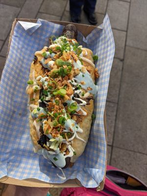 So stuffed after eating this! at Vausages in Lichfield