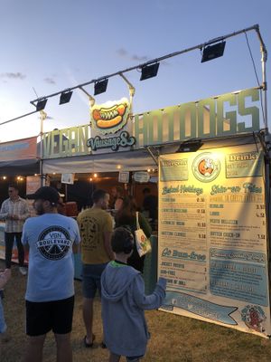 Front of stall (dinner menu).  at Vausages in Lichfield