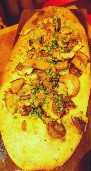 Vegan wild mushroom and sherry  flatbread at Bar Iberico in Nottingham