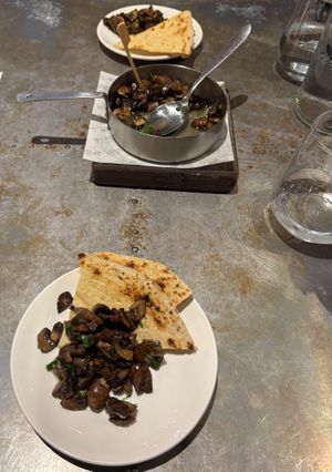 Woodfired mushrooms at Bar Iberico in Nottingham